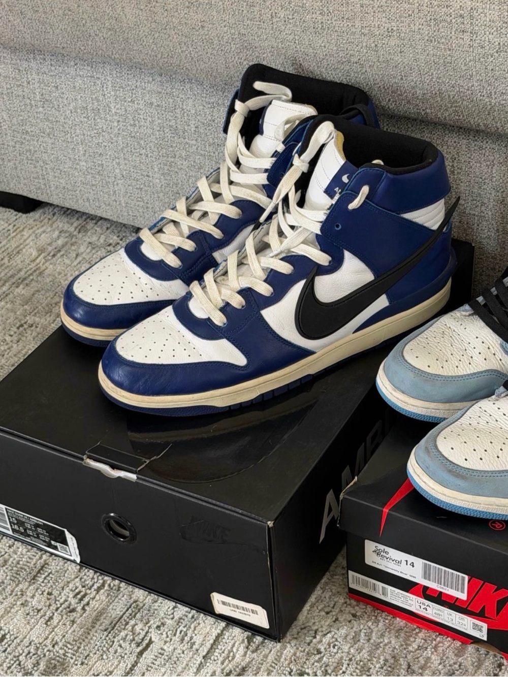 Nike Men's High-Top Sneakers - ambush - White & Blue size 15